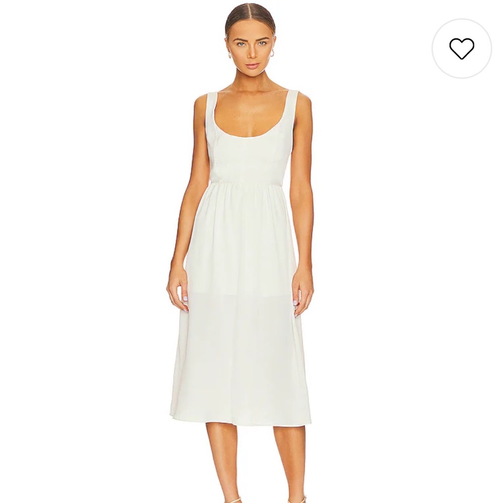 WeWoreWhat Corset MIDI Dress in whisper white NWT